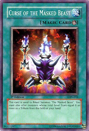 Curse of the Masked Beast (LON-016) - Labyrinth of Nightmare 1st Edition
