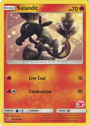 Salandit - 25/156 (#18 Charizard Stamped)/156  Battle Academy - Promo