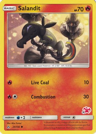 Salandit - 25/156 (#31 Charizard Stamped)/156  Battle Academy - Promo