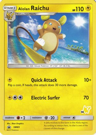 Alolan Raichu (#56 Pikachu Stamped) SM65  Battle Academy - Promo