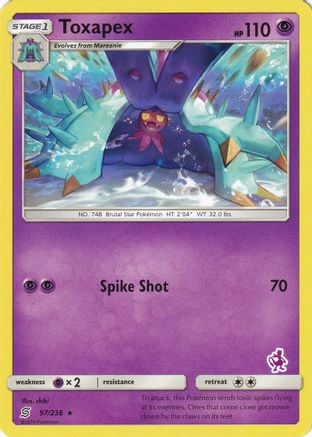 Toxapex - 97/236 (Mewtwo Stamped)/236  Battle Academy - Promo