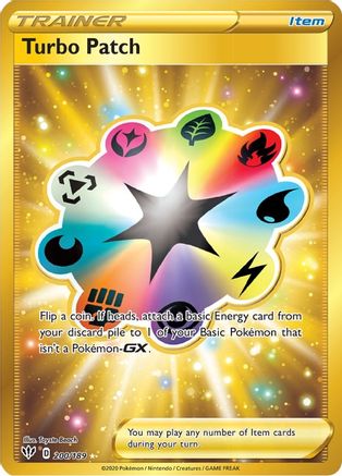 Turbo Patch (Secret) 200  - Holofoil SWSH03 Darkness Ablaze - Secret Rare