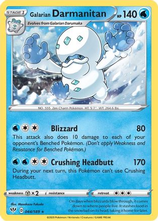 Galarian Darmanitan (44) (44) 044  SWSH03 Darkness Ablaze - Rare