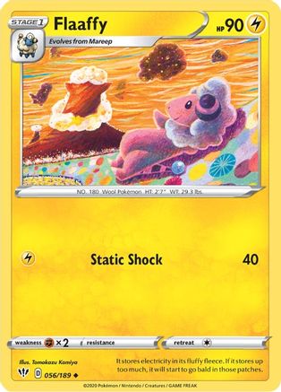 Flaaffy 056  - Reverse Holofoil SWSH03 Darkness Ablaze - Uncommon