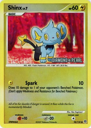 Shinx 098/130  - Reverse Holofoil Burger King Promos - Promo