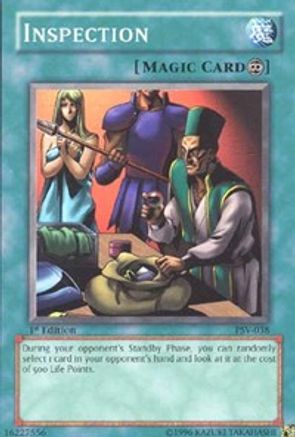 Inspection (PSV-038) - Pharaoh's Servant 1st Edition
