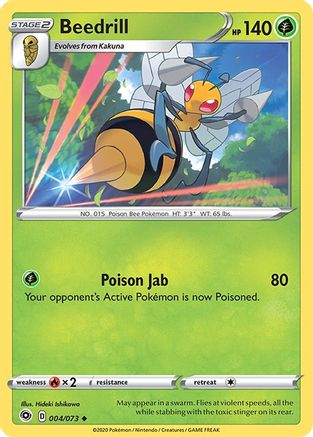 Beedrill 004  Champions Path - Uncommon