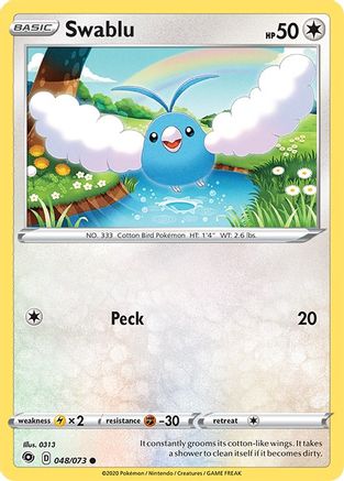 Swablu 048  - Reverse Holofoil Champions Path - Common