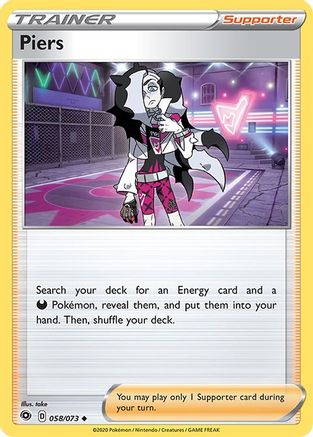 Piers 058  - Reverse Holofoil Champions Path - Uncommon