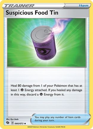 Suspicious Food Tin 066  - Reverse Holofoil Champions Path - Uncommon