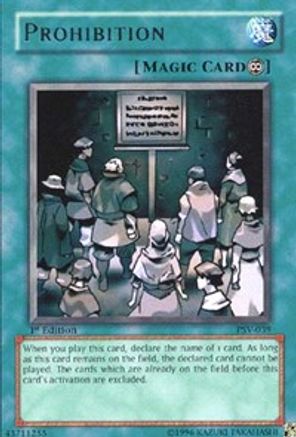 Prohibition (PSV-039) - Pharaoh's Servant Unlimited