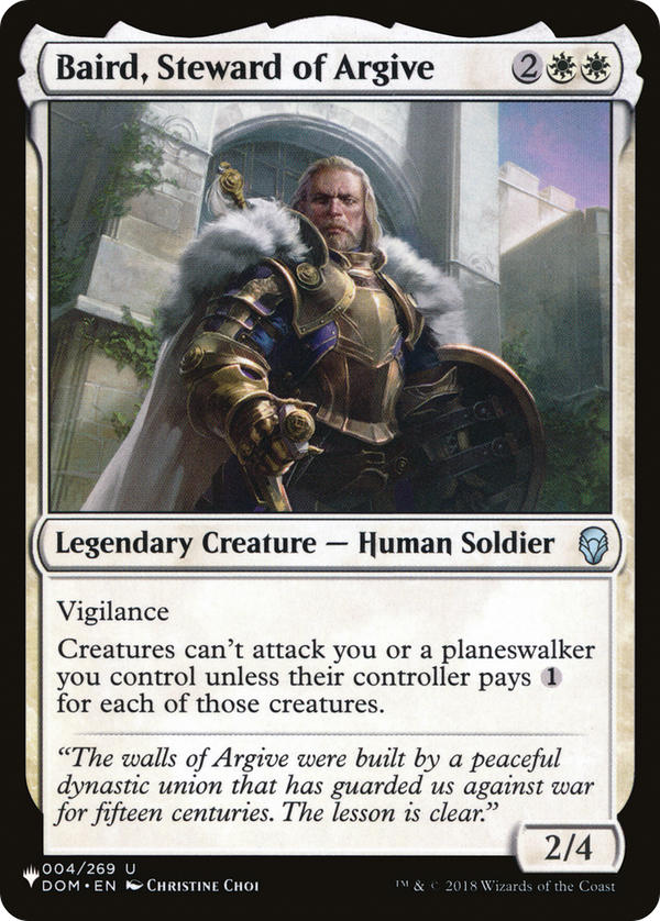 Baird, Steward of Argive (LIST-004/269) - The List
