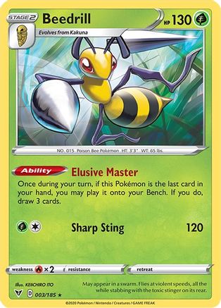 Beedrill 003  - Reverse Holofoil SWSH04 Vivid Voltage - Rare
