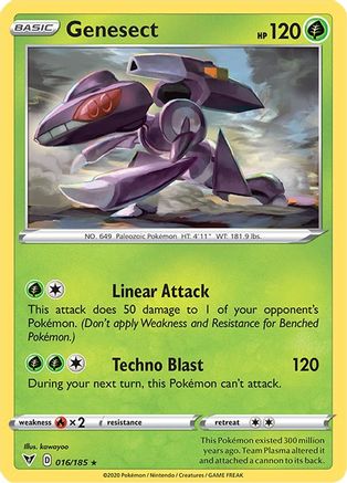 Genesect 016  - Holofoil SWSH04 Vivid Voltage - Holo Rare