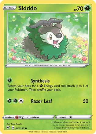 Skiddo 017  - Reverse Holofoil SWSH04 Vivid Voltage - Common