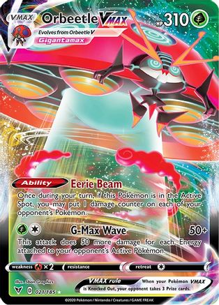 Orbeetle VMAX 021  - Holofoil SWSH04 Vivid Voltage - Ultra Rare