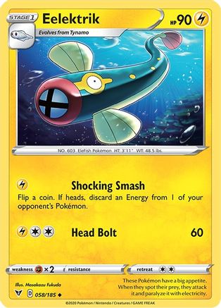 Eelektrik 058  - Reverse Holofoil SWSH04 Vivid Voltage - Uncommon