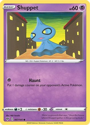 Shuppet 067  - Reverse Holofoil SWSH04 Vivid Voltage - Common