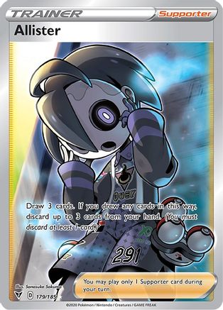 Allister (Full Art) 179  - Holofoil SWSH04 Vivid Voltage - Ultra Rare