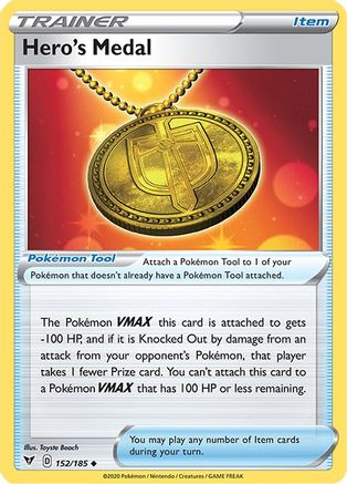 Hero's Medal 152  SWSH04 Vivid Voltage - Uncommon