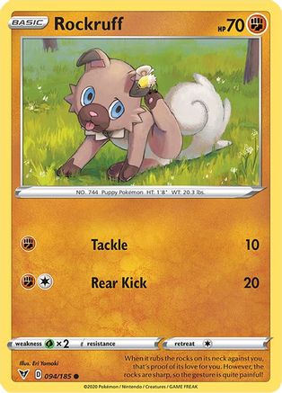 Rockruff 094  SWSH04 Vivid Voltage - Common