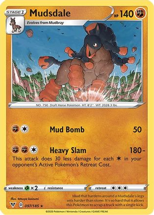 Mudsdale 097  SWSH04 Vivid Voltage - Rare