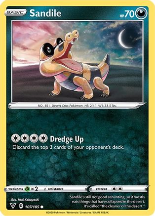 Sandile 107  - Reverse Holofoil SWSH04 Vivid Voltage - Common