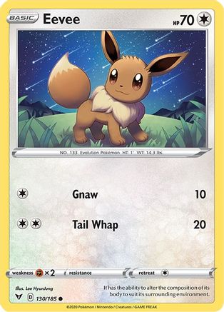 Eevee 130  SWSH04 Vivid Voltage - Common