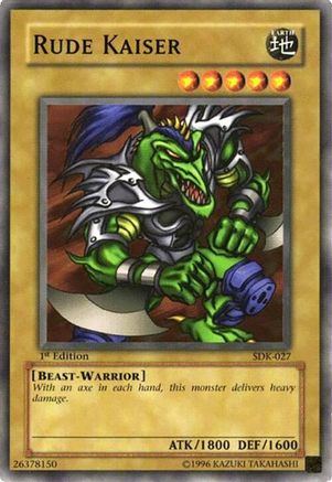 Rude Kaiser (SDK-027) - Starter Deck: Kaiba 1st Edition