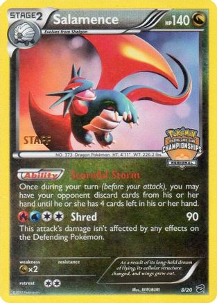 Salamence - 8/20 (Regional Championships) [Staff]/20  - Reverse Holofoil League & Championship Cards - Promo