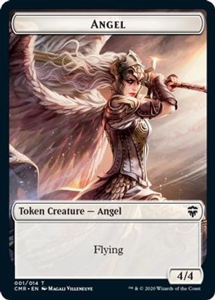 Angel // Salamander Warrior Double-Sided Token (CMR-1 // 4) - Commander Legends Foil
