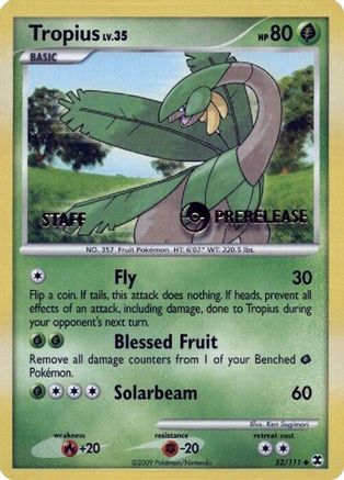 Tropius - 52/111 (Prerelease) [Staff]/111  Nintendo Promos - Promo