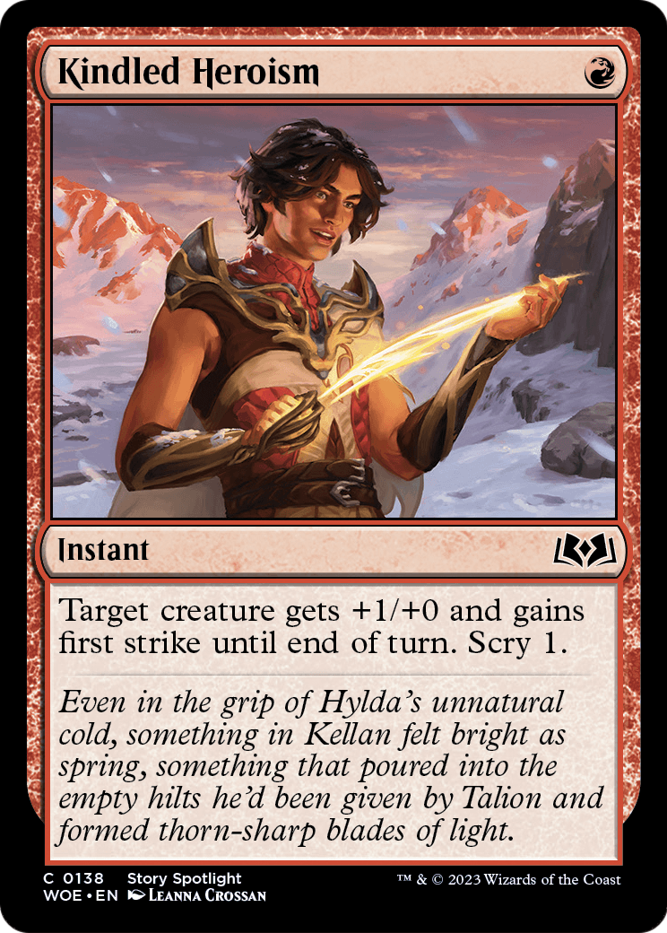Kindled Heroism (WOE-138) - Wilds of Eldraine Foil