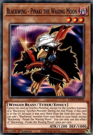 Blackwing - Pinaki the Waxing Moon (LDS2-EN039) - Legendary Duelists: Season 2 1st Edition