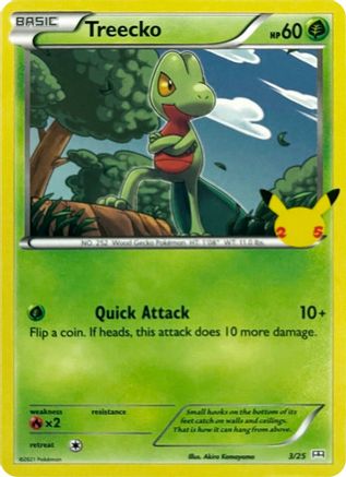 Treecko 003/25  - Holofoil McDonalds 25th Anniversary Promos - Promo