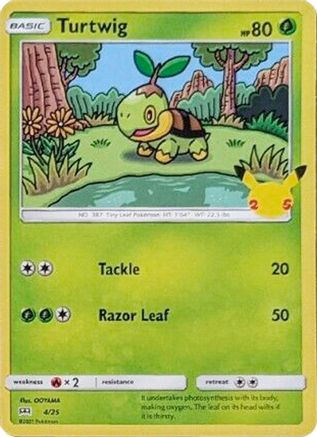 Turtwig 004/25  - Holofoil McDonalds 25th Anniversary Promos - Promo