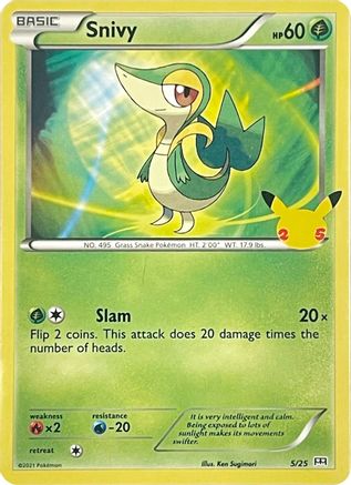 Snivy 005/25  McDonalds 25th Anniversary Promos - Promo