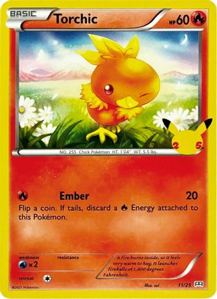 Torchic 011/25  McDonalds 25th Anniversary Promos - Promo