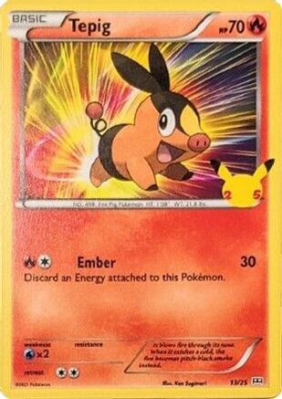 Tepig 013/25  McDonalds 25th Anniversary Promos - Promo
