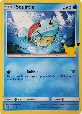 Squirtle 017/25  McDonalds 25th Anniversary Promos - Promo