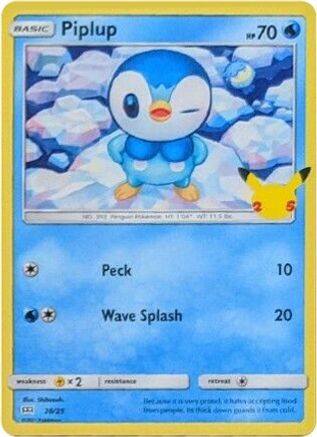 Piplup 020/25  McDonalds 25th Anniversary Promos - Promo