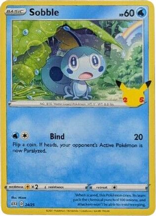Sobble 024/25  - Holofoil McDonalds 25th Anniversary Promos - Promo
