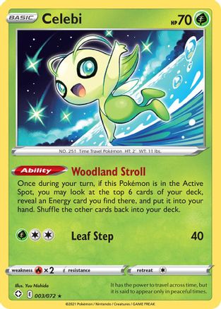 Celebi 003  - Reverse Holofoil Shining Fates - Rare