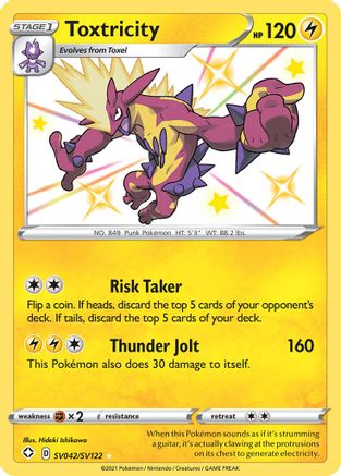 Toxtricity SV042  - Holofoil Shining Fates Shiny Vault - Shiny Holo Rare