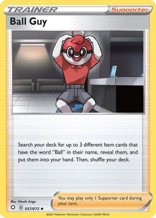 Ball Guy 057  - Reverse Holofoil Shining Fates - Uncommon