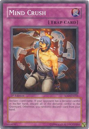 Mind Crush (SOD-EN056) - Soul of the Duelist 1st Edition