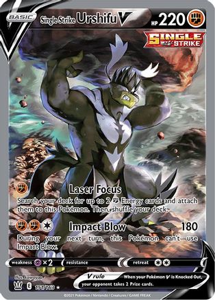 Single Strike Urshifu V (Alternate Full Art) 151  - Holofoil SWSH05 Battle Styles - Ultra Rare