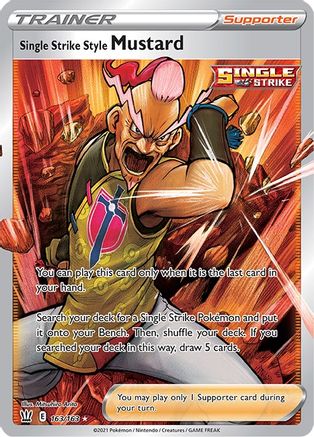 Single Strike Style Mustard (Full Art) 163  - Holofoil SWSH05 Battle Styles - Ultra Rare