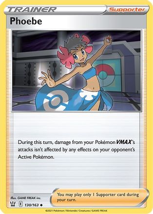 Phoebe 130  - Reverse Holofoil SWSH05 Battle Styles - Uncommon