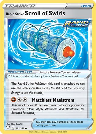 Rapid Strike Scroll of Swirls 131  SWSH05 Battle Styles - Uncommon